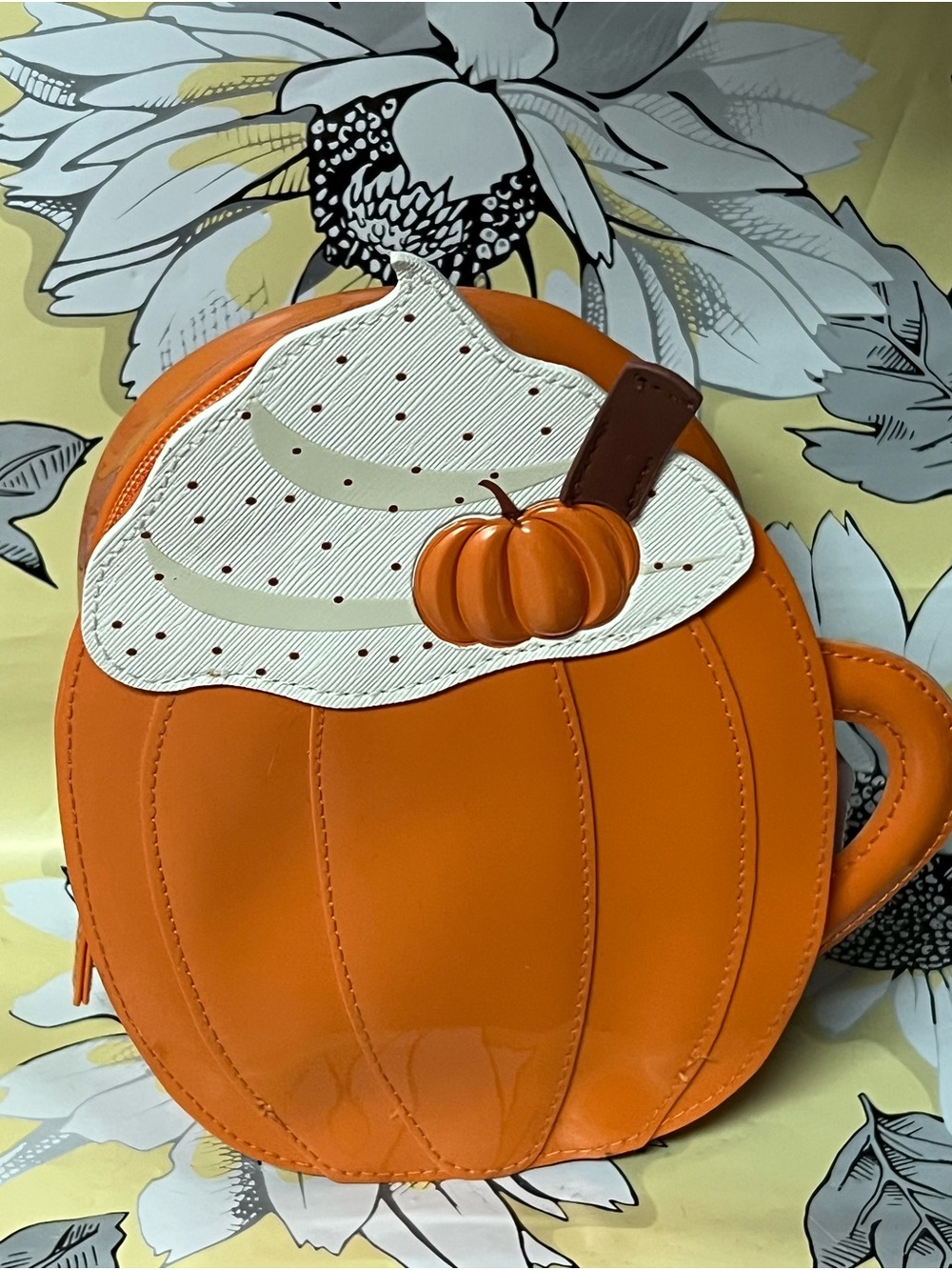 Bath & Body Works Pumpkin Latte Cosmetic Bag, Pouch Orange Fall, Autumn
